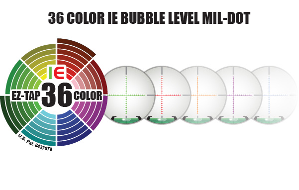 36 COLOR IE BUBBLE LEVEL MIL-DOT