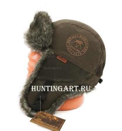 Шапка-ушанка NordKapp Badger Kevlar (499), мех барсук купить в интернет-магазине ХантингАрт